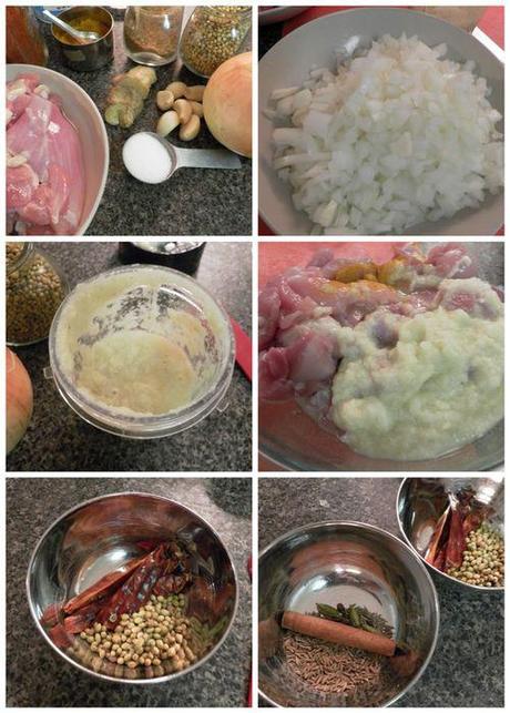 Chicken Masala - Ingredients collage