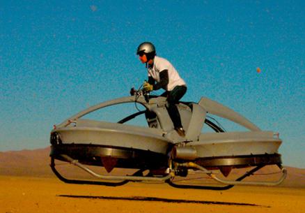 Aeroflex's 'hover bike' is a working prototype.