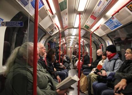 Commuters on the London Underground.
