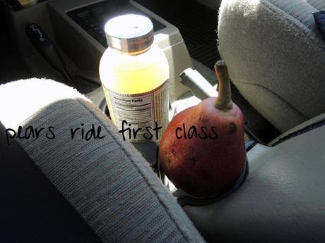 Pears Ride First Class & Leftovers for Dinner