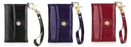 iPhone-4-4S-Pipetto-Luxury-Leather-Case-Black, Purple, Red Luxury Leather Wallet iPhone 4 / 4S Case - Black, Purple, Red