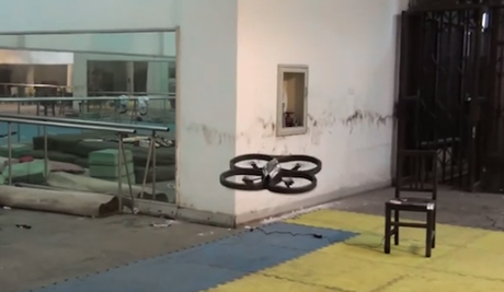 The mind-controlled drone shows a remarkable level of stability and maneuverability 