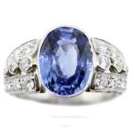 Vintage Sapphire, Diamond and Platinum Ring, vintage sapphire ring, vintage sapphire
