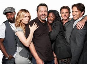 Alan Ball and some of the cast of True Blood