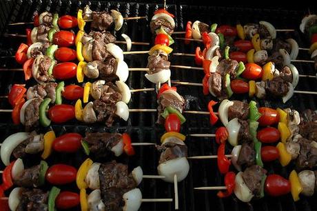 This is a #manfoodweek Recipe Round-Up. Plus a Father's Day Pie Recipe! teryaki venison kabobs