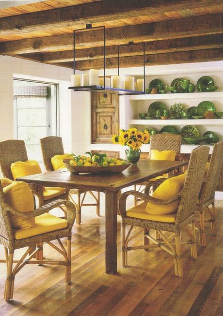 Rustic Lemon Dining Room