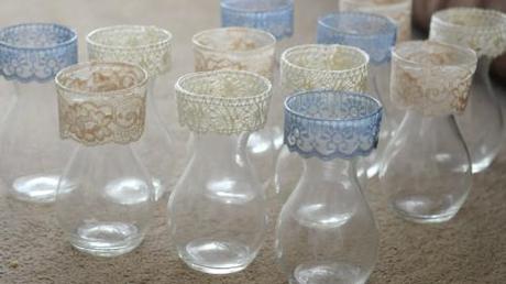 Wedding Vases pt 2 I used all purpose craft glue which obviously dries 