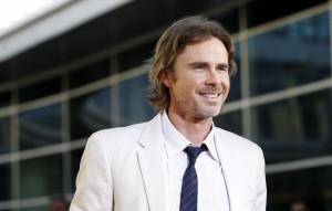 Sam Trammell on the red carpet at the season 4 premiere of True Blood