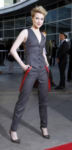 Evan Rachel Wood on the red carpet of the season 4 premiere of True Blood