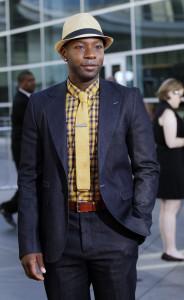 Nelsan Ellis on the red carpet at the season 4 premiere of True Blood