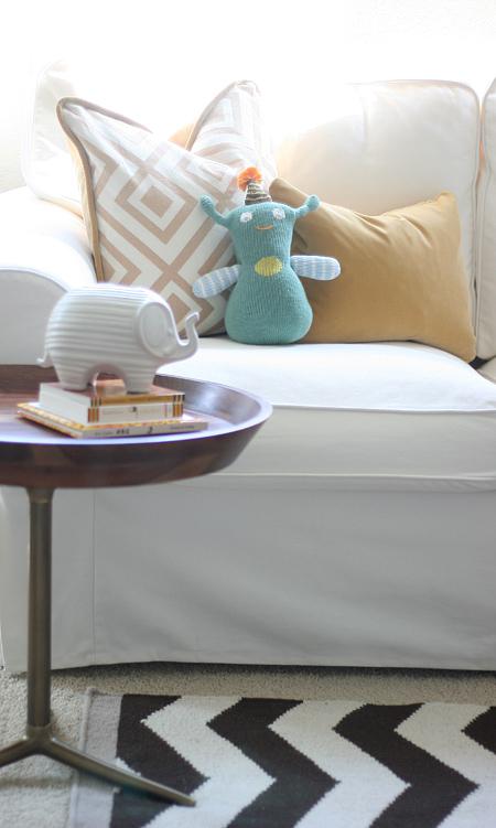 Jackson's nursery: side table & loveseat Jackson's nursery: side table & loveseat