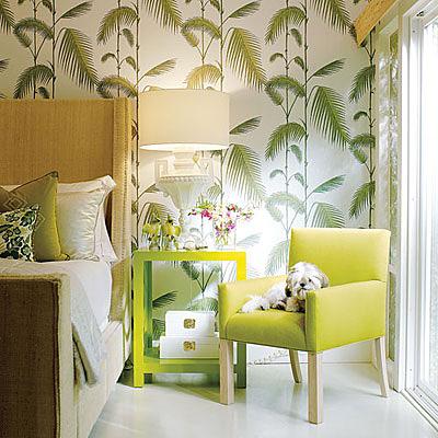 Cole & Son tropical wallpaper via Amber Interiors
