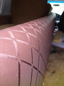 Embroidered Vinyl Banquette Cover