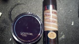 Review and makeup of the day: using Covergirl and olay tone rehab 2 in 1 foundation/base