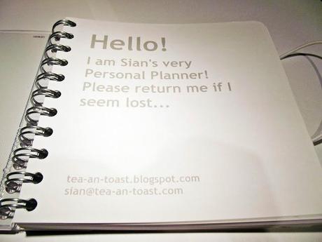 PERSONALISED PLANNER. ORGANISING MY BLOG ONE STEP AT A TIME.