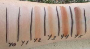 OCC Y series foundation swatches indirect outdoor lighting OCC Skin: Conceal review and swatches