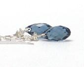 Blue Earrings, Sapphire September Birthday Labor Day Fall Fashion Montana Blue Earrings Sterling Silver Dangle Earrings - CCARIA Blue Earrings, Sapphire September Birthday Labor Day Fall Fashion Montana Blue Earrings Sterling Silver Dangle Earrings - CCARIA