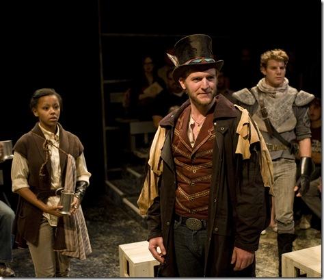 The Iron Stag King_2a_House Theatre_Collins, Chamberlain, Briggs_photobyMichaelBrosilow Paige Collins, Cliff Chamberlain and Walter Briggs star in The House Theatre's