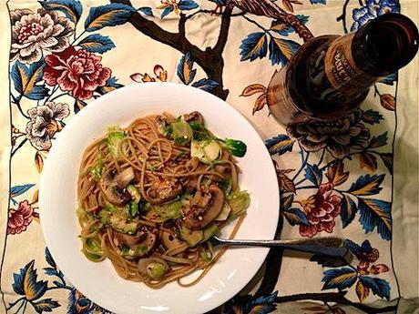 chili-spiced brussels sprouts with spaghetti.JPG