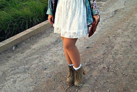Kimono, Lace and Spikes (Outfit + Mini DIY) outfit what i wore themowway kimono leather spikes