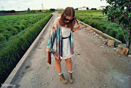 Kimono, Lace and Spikes (Outfit + Mini DIY) outfit what i wore themowway kimono leather spikes