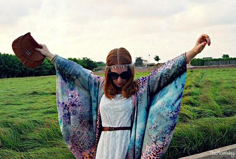 Kimono, Lace and Spikes (Outfit + Mini DIY) outfit what i wore themowway kimono leather spikes