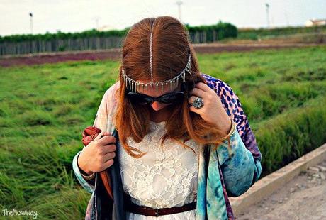 Kimono, Lace and Spikes (Outfit + Mini DIY) outfit what i wore themowway kimono leather spikes