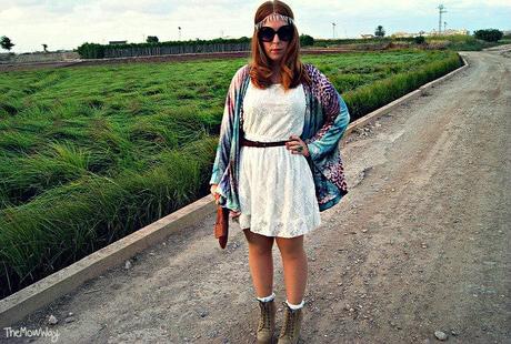 Kimono, Lace and Spikes (Outfit + Mini DIY) outfit what i wore themowway kimono leather spikes