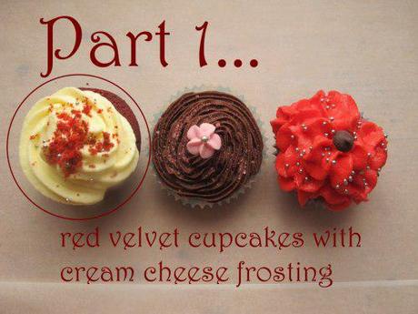 Part 1 - red velvet cupcakes with cream cheese frosting