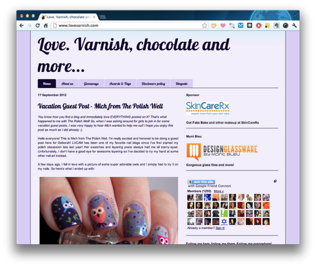 Guest Post at Love. Varnish, Chocolate and More Guest Post at Love. Varnish, Chocolate and More