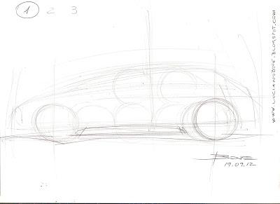 Car sketch tutorial the side view by Luciano Bove