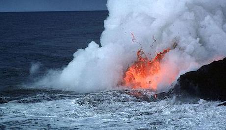 Searing-Hot Lava Crashing Into The Seas Off Hawaii Searing-Hot Lava Crashing Into The Seas Off Hawaii