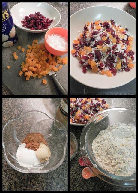 Chewy Oatmeal & Fruit Cookies - Ingredients collage
