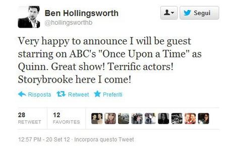 Ben Hollingsworth to guest star as Quinn