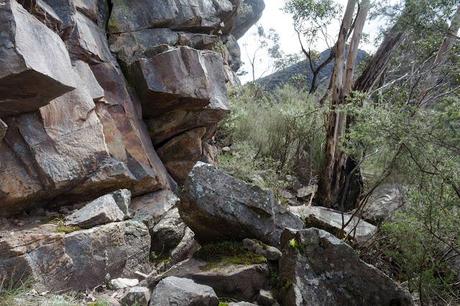 rock wall near mount abrupt track