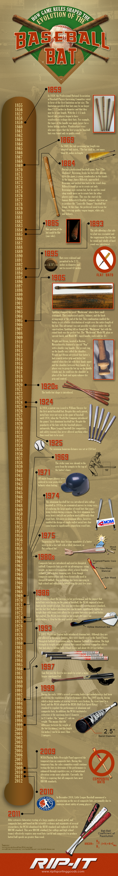 Baseball Bat History Infographic