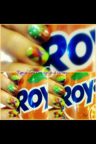 Royal Tru Orange Nail Art