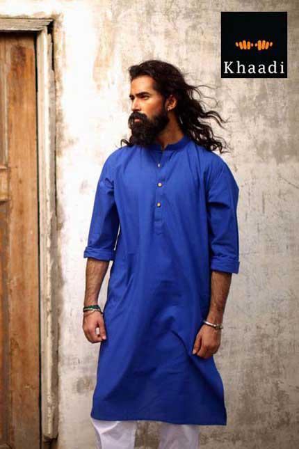 Men Latest Casual Kurta 2012-13 by Khaadi with Piquant Patterns and Ala Silai