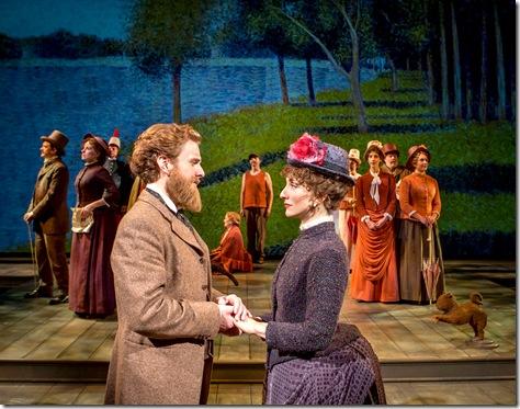 Jason Danieley as George and Carmen Cusack as Dot, in Chicago Shakespeare Theater's Review: Sunday in the Park with George (Chicago Shakespeare Theater)
