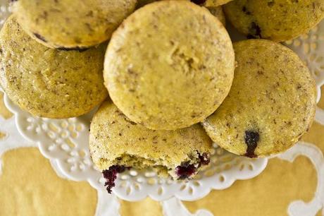blueberry lemon corn muffins