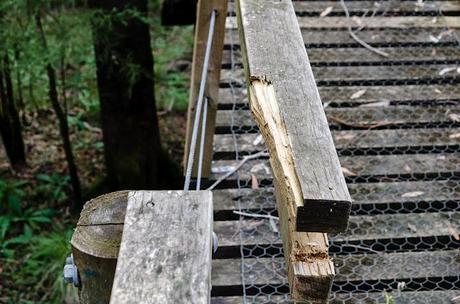 broken handrail on ralphs bridge