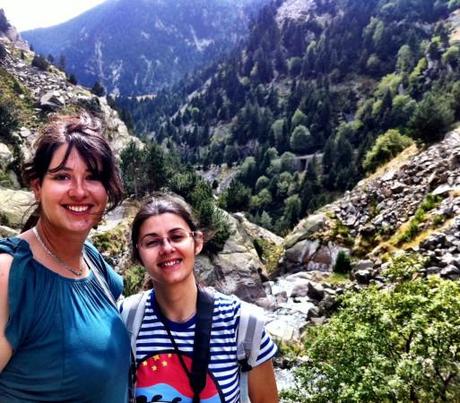 Hanging out in the Pyrenees post TBEX with Isabel.