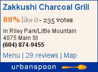 Zakkushi Charcoal Grill on Urbanspoon