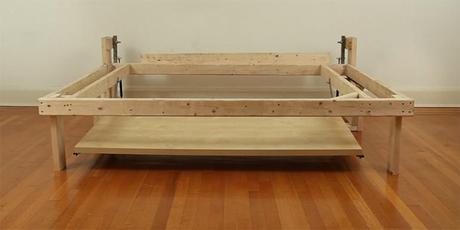 The finished wooden prototype has a 59-inch wide and 29.5-inch deep Vika Amon table top fr... The finished wooden prototype has a 59-inch wide and 29.5-inch deep Vika Amon table top fr...