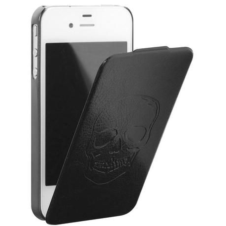 Bigben-Zadig-Voltaire-Skull-Flap-Leather-iPhone-4-4S-Case-Black Black Leather iPhone 4 / 4S Case
