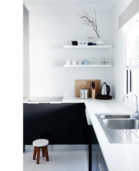 Black and White details in the kitchen