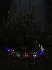 Christmas Stars - Solar powered, and very pretty colours. From www.oo.com.au