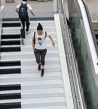 In China, 'Piano Staircase' Lets You Make Music By Walking Up And Down