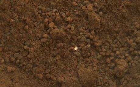 Curiosity finds strange, bright objects in Martian soil