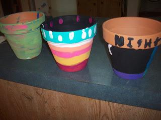 Painting Clay Pots